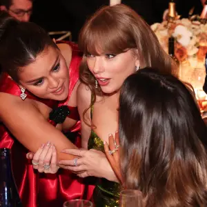 Selena Gomez Addresses What She and Taylor Swift Were Chatting About at the Golden Globes