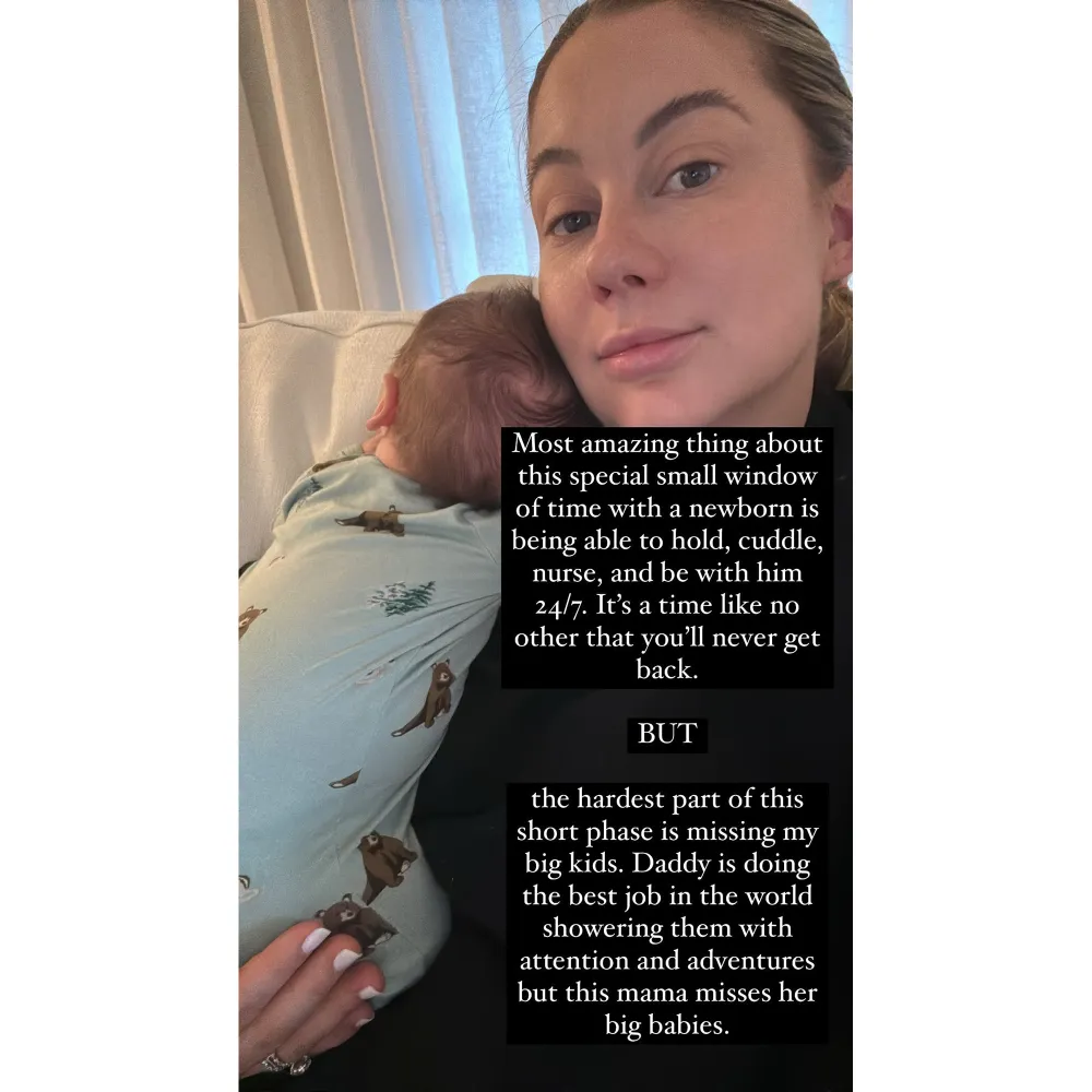 Shawn Johnson Confesses She &lsquo;Misses Her Big Babies&rsquo; as She Tends to Her Newborn