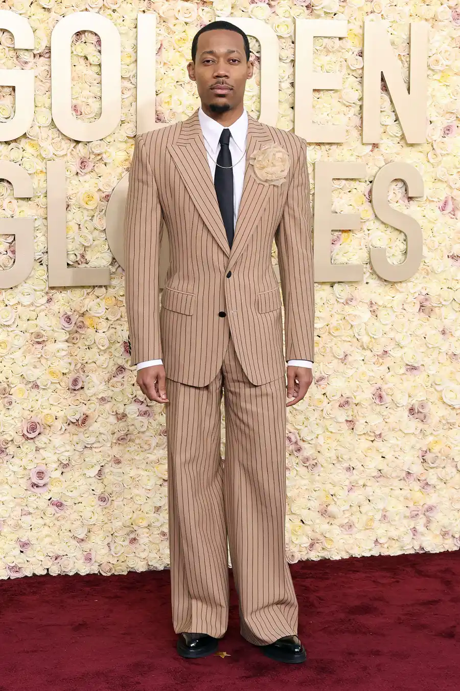 Tyler James Williams Red Carpet Arrival Golden Globes 2024