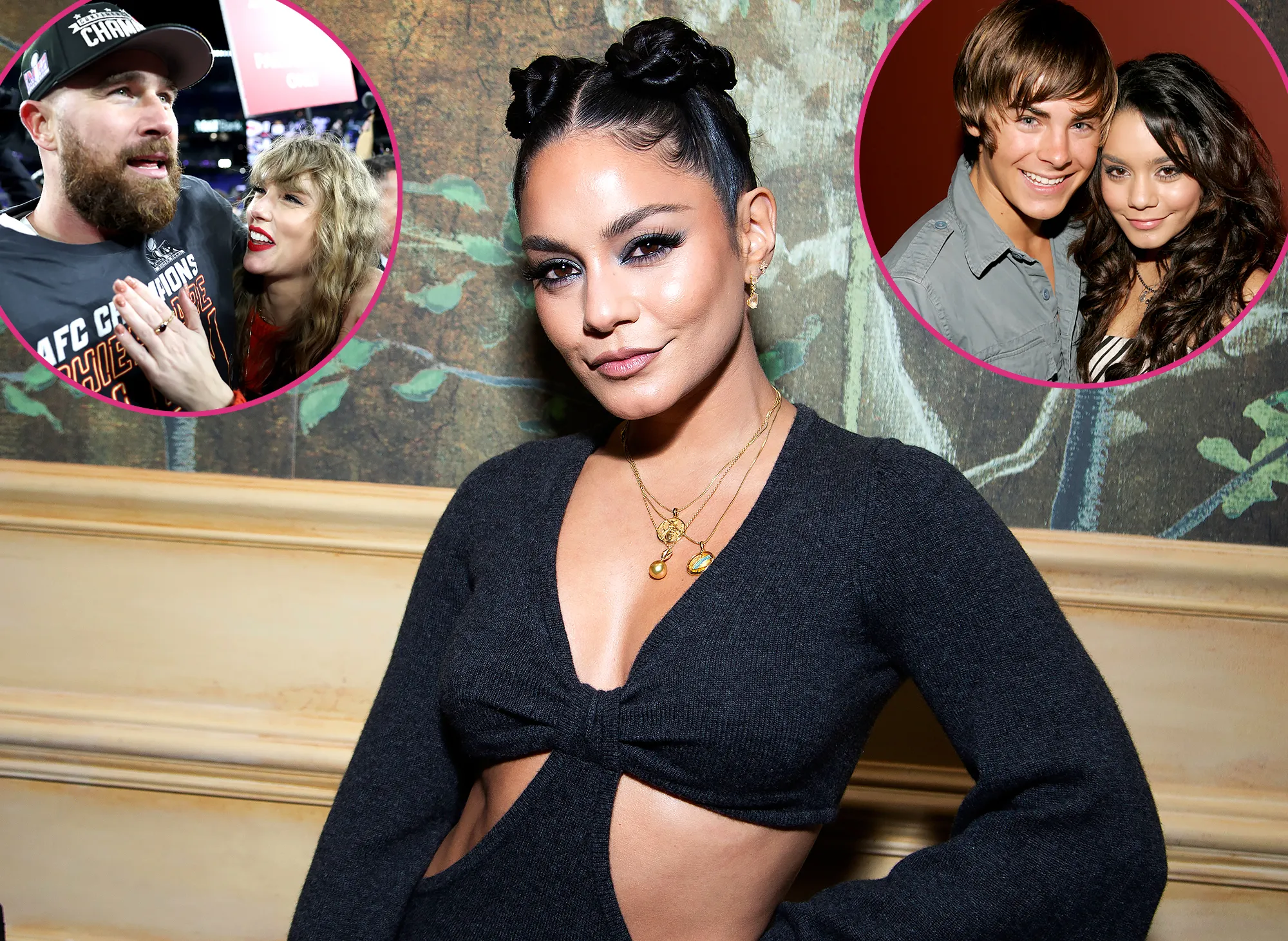 Vanessa Hudgens Reacts to 'HSM' Fans Comparing Taylor Swift and Travis Kelce to Troy and Gabriella