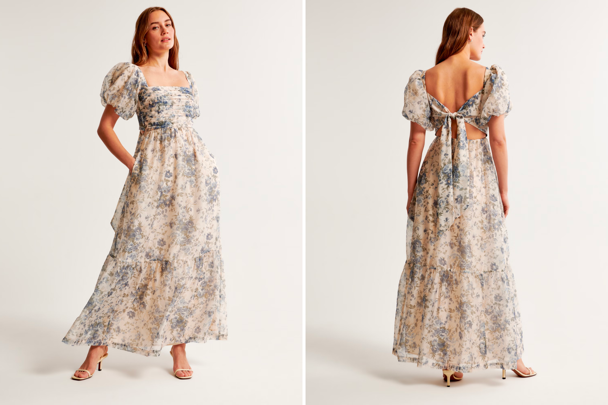 Abercrombie & Fitch Emerson Drama Bow-Back Gown