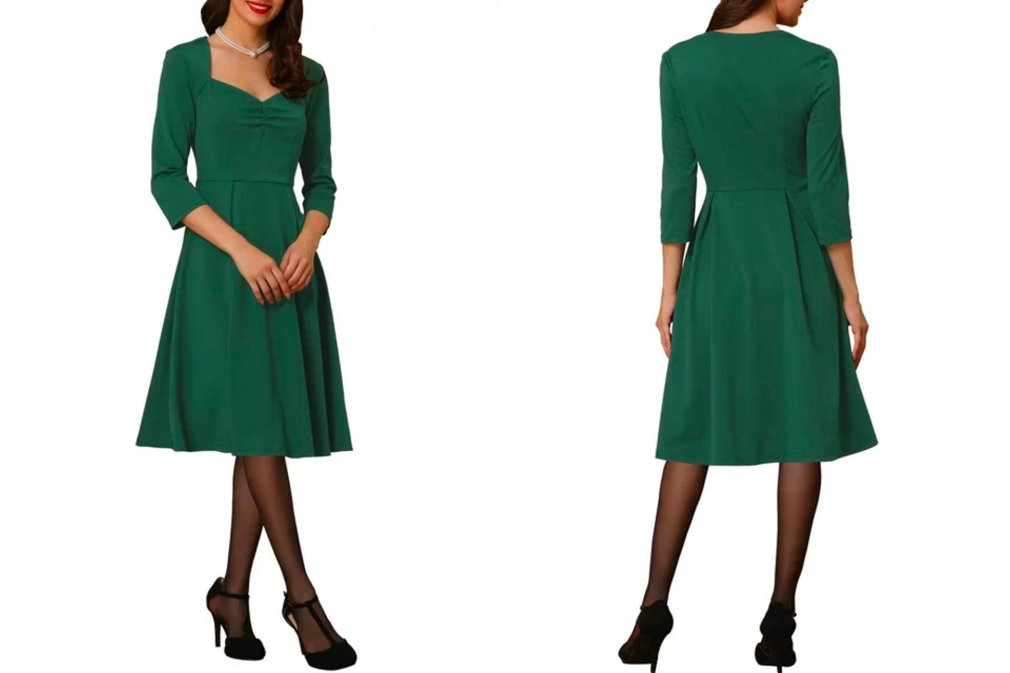 Allegra K Sweetheart Neck Cocktail Dress