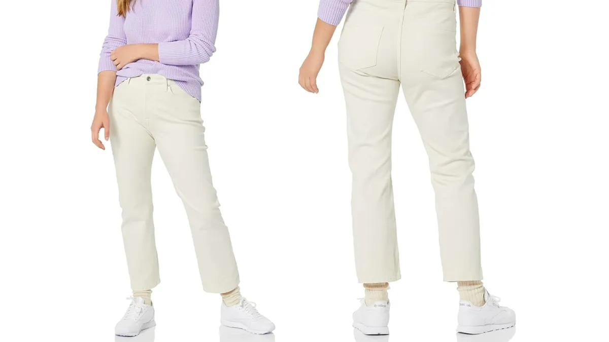 Amazon Aware Cropped Slim Straight Leg Jeans