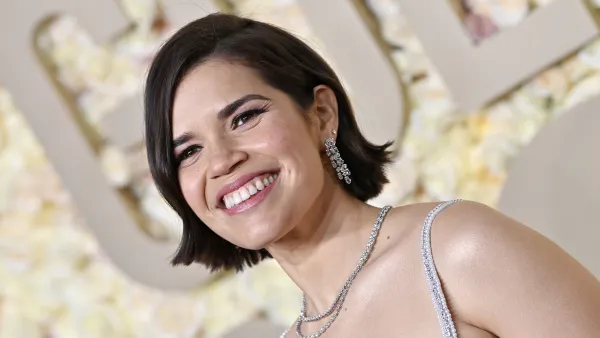 America Ferrera at the Golden Globe Awards at The Beverly Hilton on January 7, 2024.