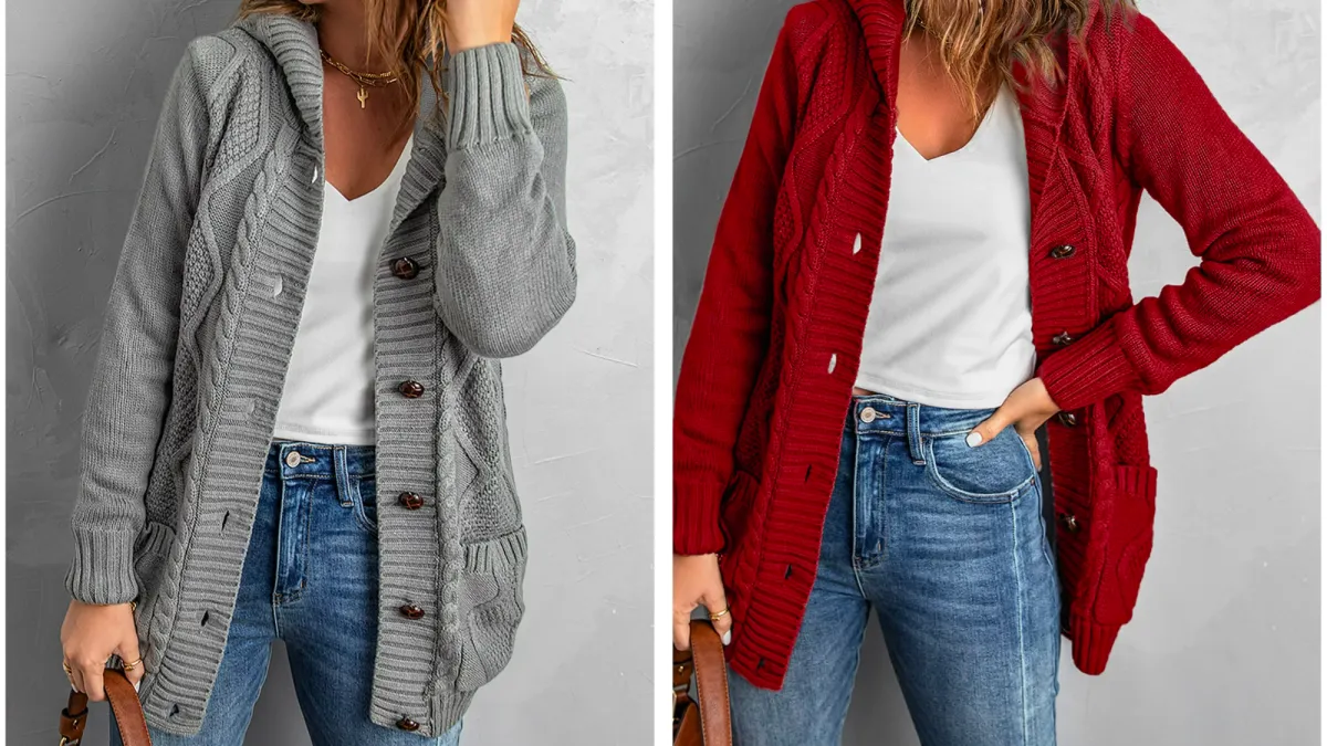 Eytino Hooded Cardigan Sweater