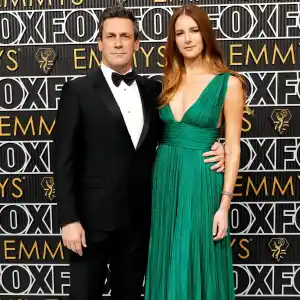 Jon Hamm and His Wife Anna Osceola Are All Loved Up at the Emmy Awards