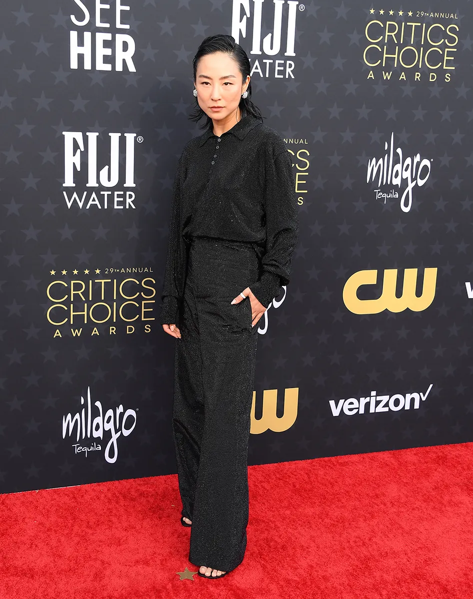 Greta Lee at the Critics Choice Awards on January 14, 2024.