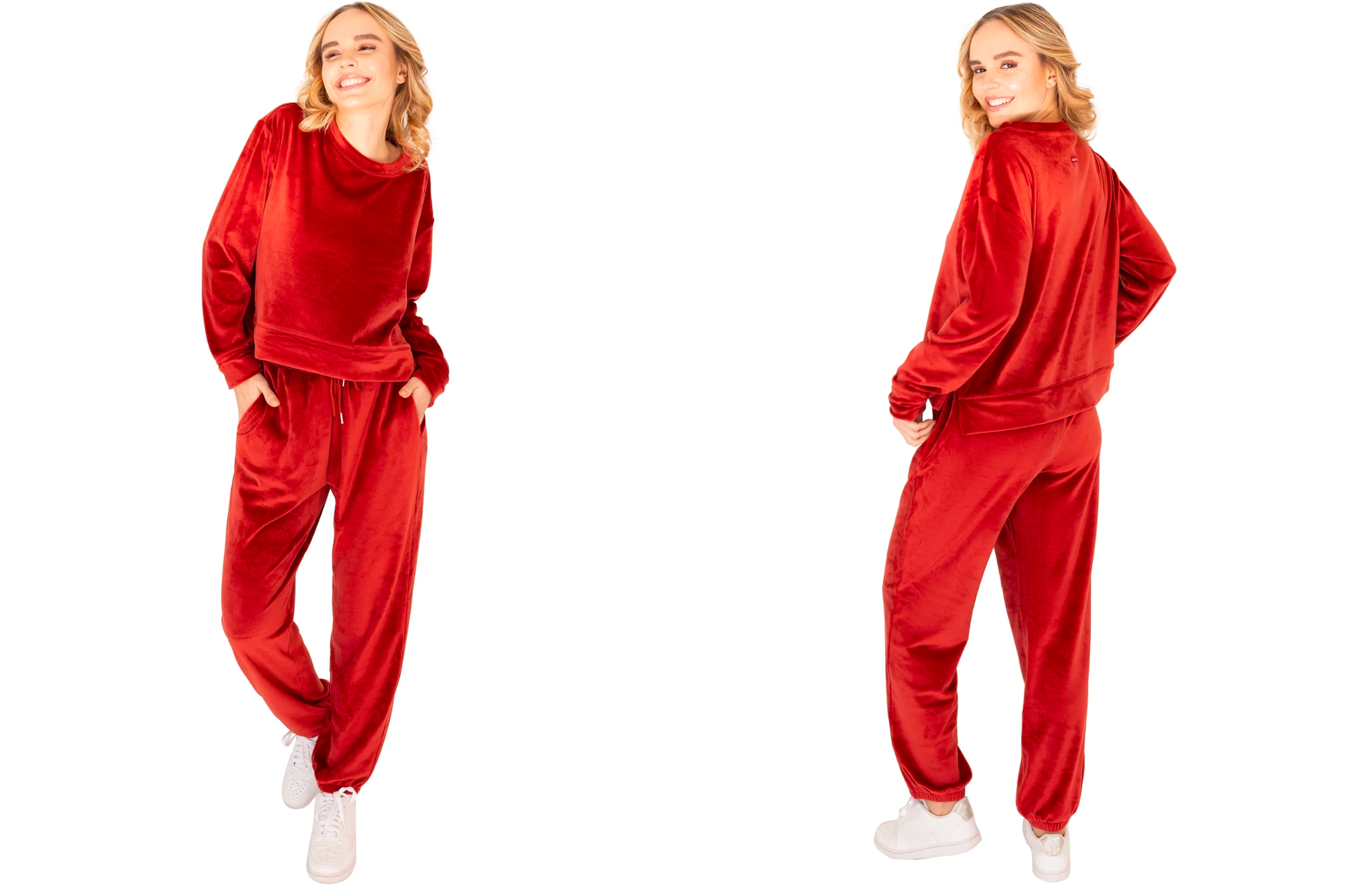 Hard Tail Velour Crew Neck Top & Pant Set
