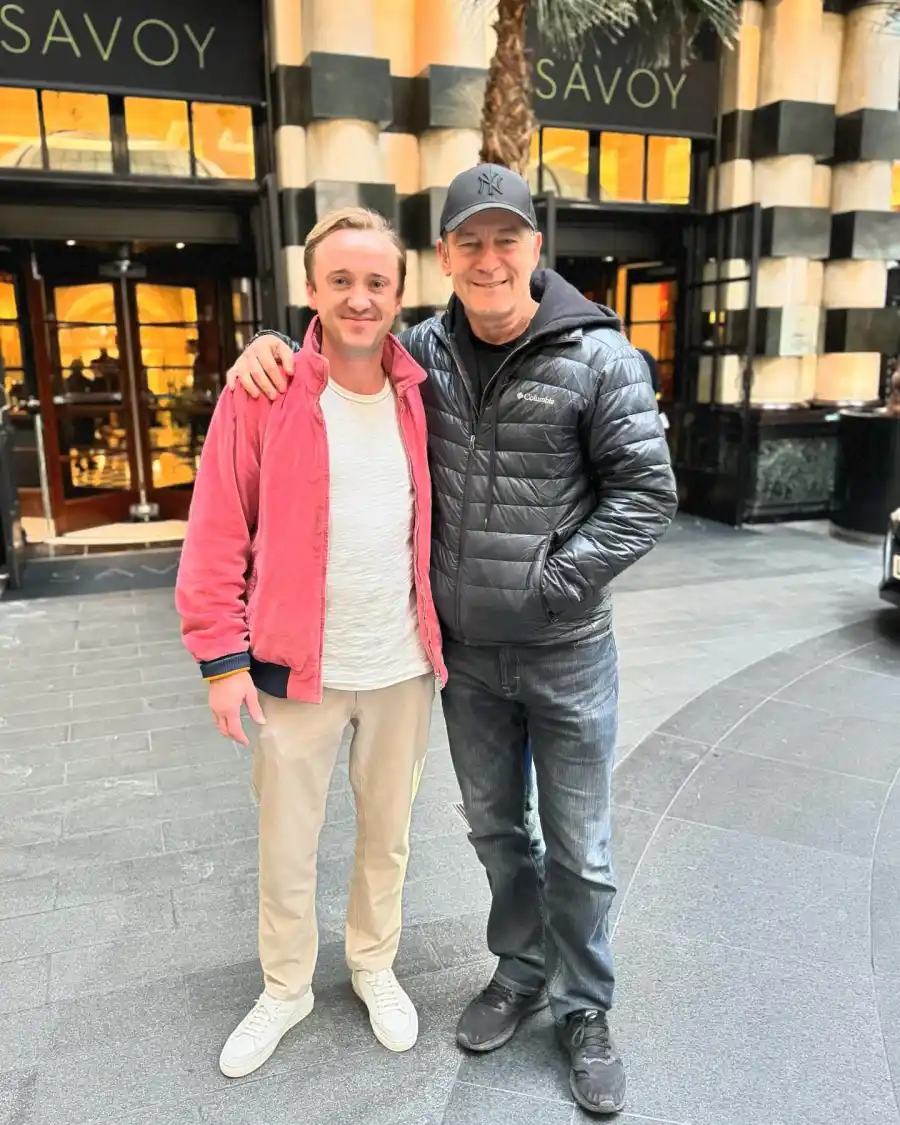 Tom Felton Reunites With 'Harry Potter' Dad Jason Isaacs in London