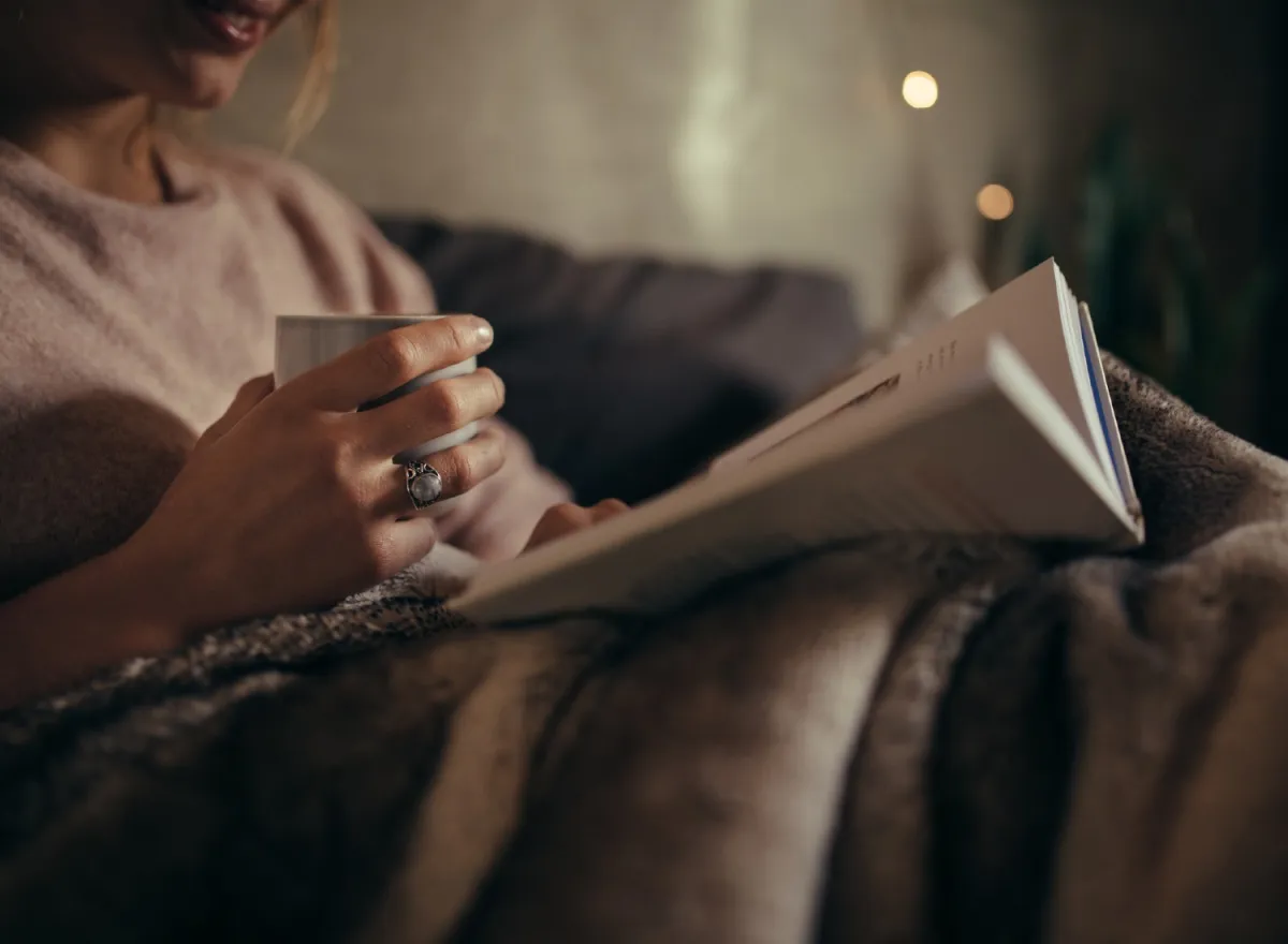 Woman reading a book