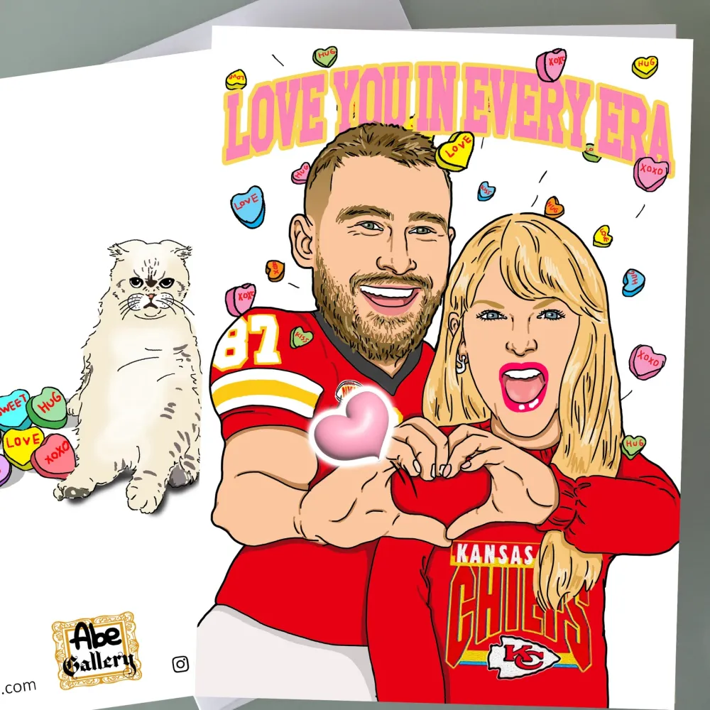 Taylor Swift Travis Kelce Best Valentine's Day gift for Her Valentine's Day Card