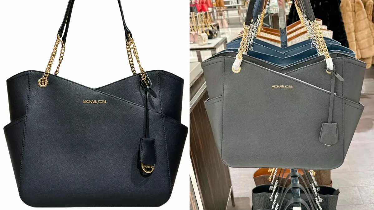 Michael Kors Jet Set Travel Large Top Zip Chain Tote