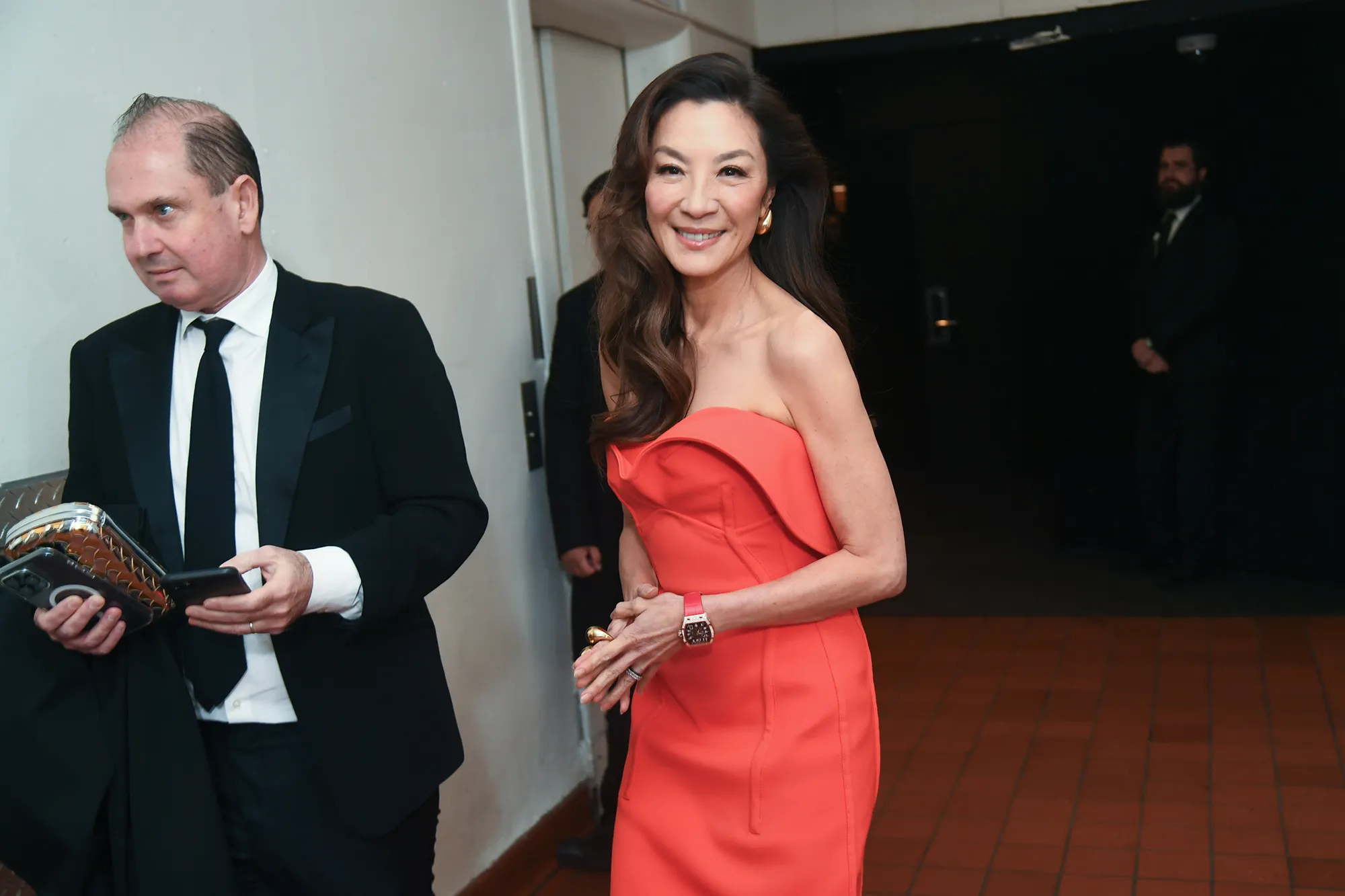 Michelle Yeoh at the Golden Globe Awards on January 7, 2024.