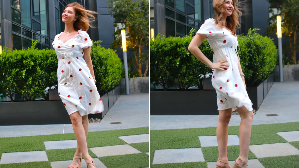 Millennials in Motion Strawberry Midi Dress