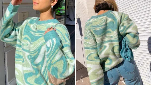 Missactiver Mock Neck Colorblock Sweater