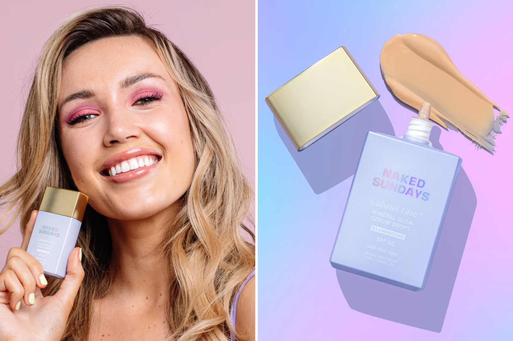 Naked Sundays CabanaGlow SPF50 Mineral Glow Serum Drops - Illuminating