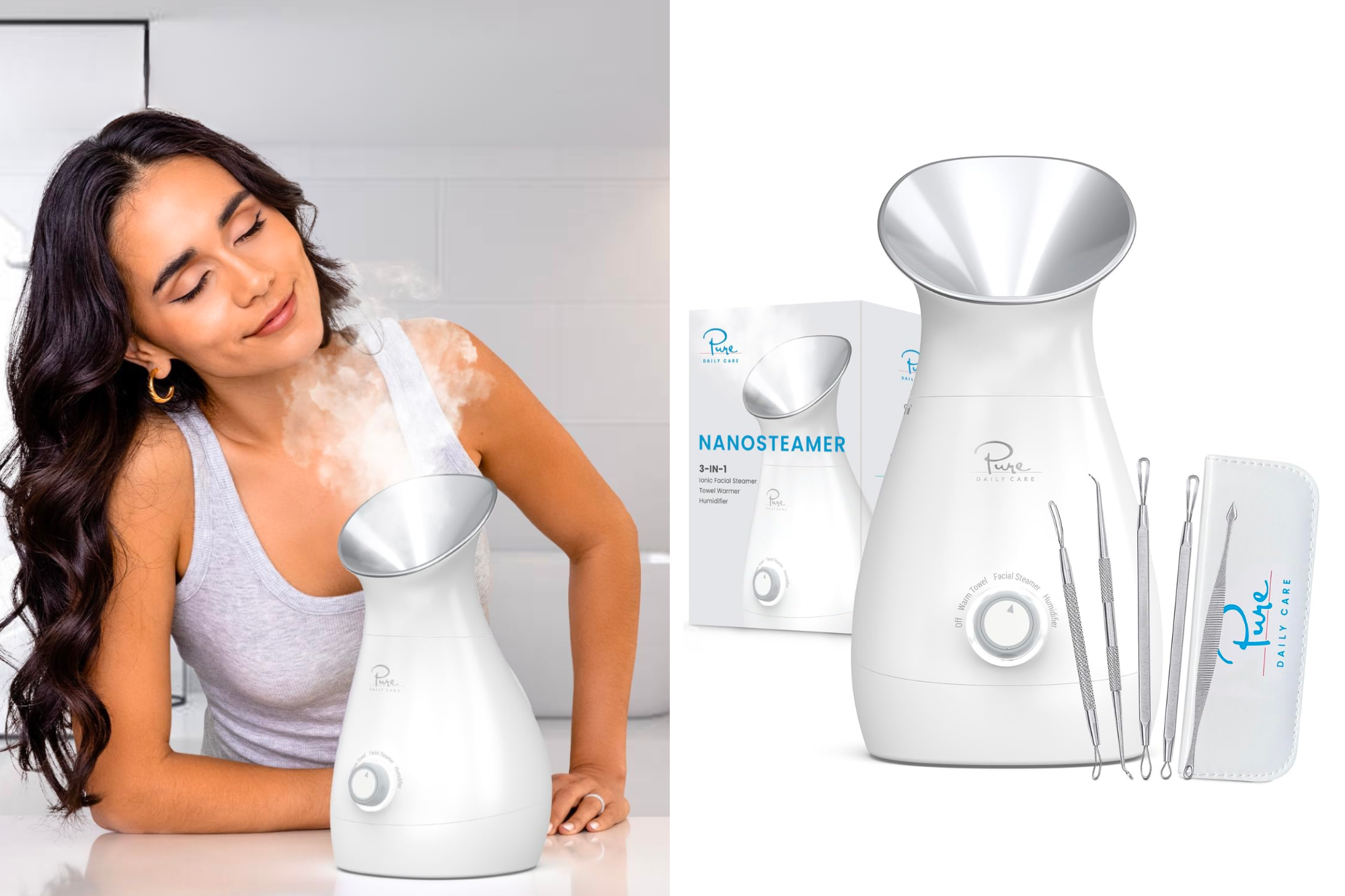 NanoSteamer 3-in-1 Nano Ionic Facial Steamer
