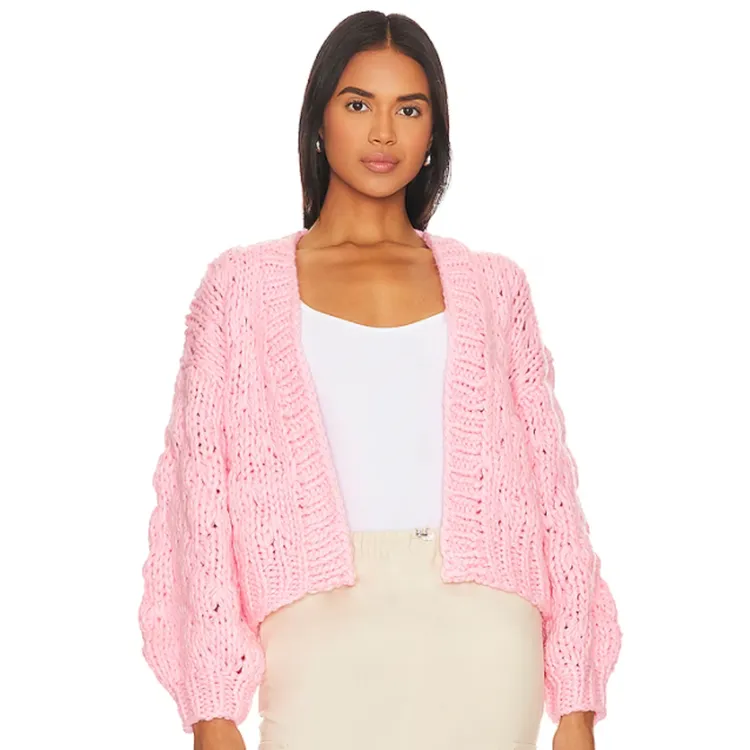 pink cardigan