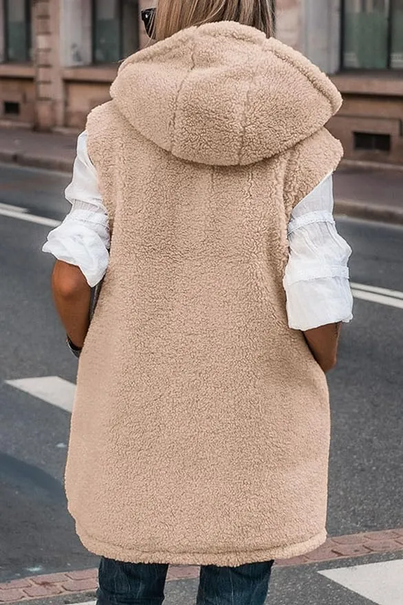 Prettygarden Reversible Sleeveless Fleece Vest