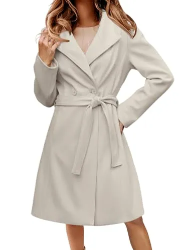 Saodimallsu Women’s Lapel Collar Pea Coat