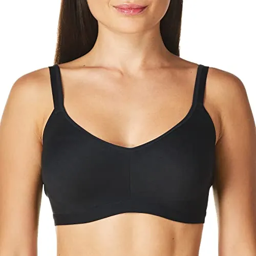 Warner's womens Easy Does It Underarm Smoothing With Seamless Stretch Wireless Lightly Lined Comfort Rm3911a Bra, Rich Black, Small US