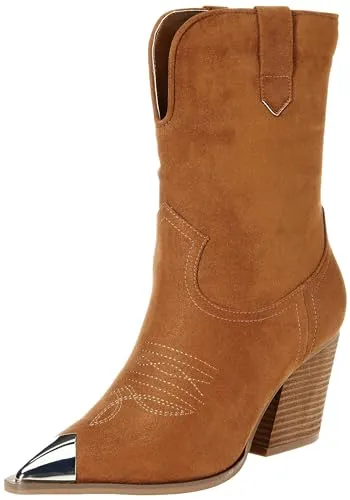 The Drop Women&rsquo;s Sandra Heeled Cowboy Boot Cognac, 9