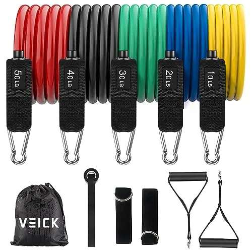 Best Resistance Bands With Handles: VEICK Resistance Bands with Handles