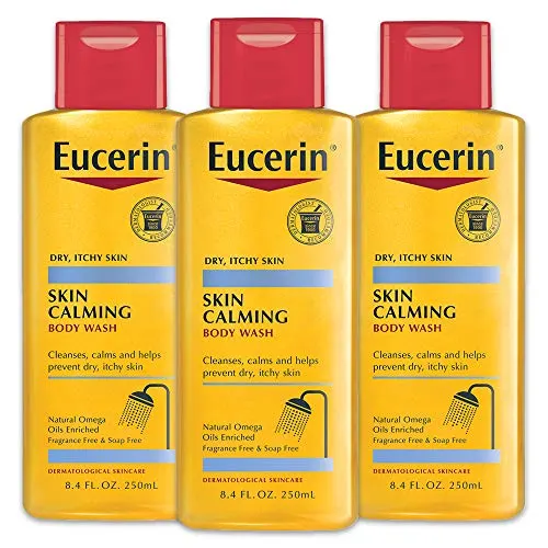 Best for Combination Skin: Eucerin Skin-Calming Body Wash, Pack of 3