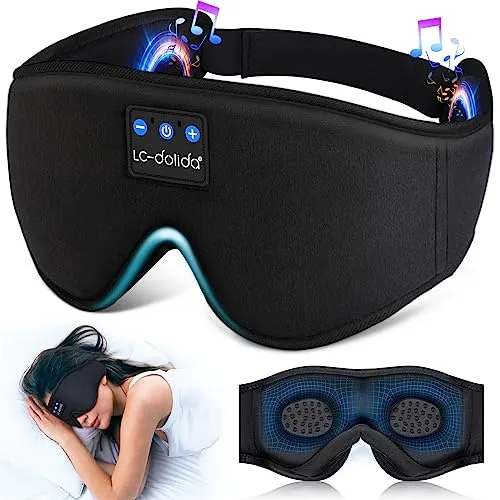 Best Sleep Mask and Headphones Set: LC-dolida Sleep Headphones and 3D Sleep Mask