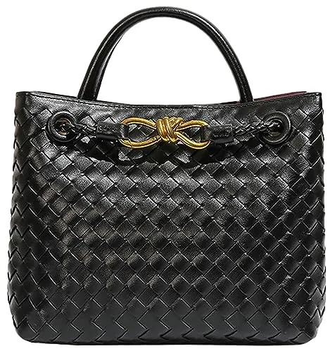 Woven Bags for Women Bowknot Tote Bags Crossbody Hobo PU Leather Handwoven Bag Woven Purses
