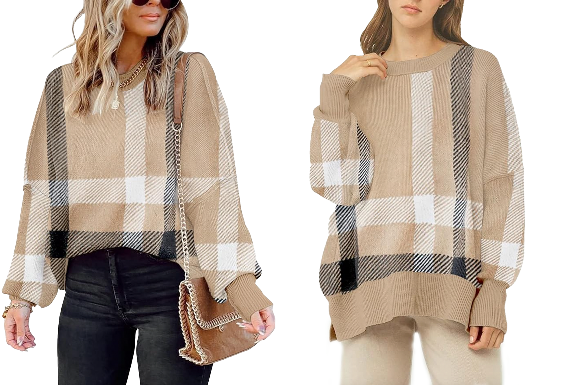 Amazon plaid sweater