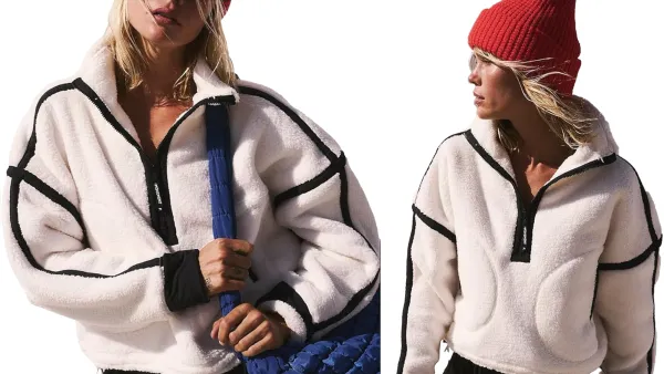 Fhniepan Women's Oversized Sherpa Top