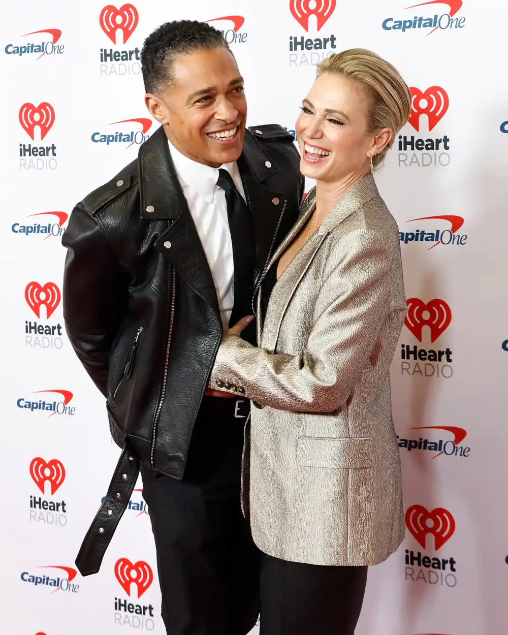Amy Robach and T.J. Holmes Cuddle Courtside at New York Knicks vs. Boston Celtics Game