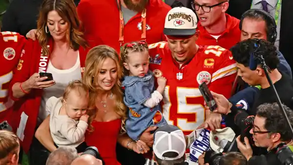 Brittany Mahomes Rushes to Celebrate With Husband Patrick Mahomes and 2 Kids After Super Bowl 2024