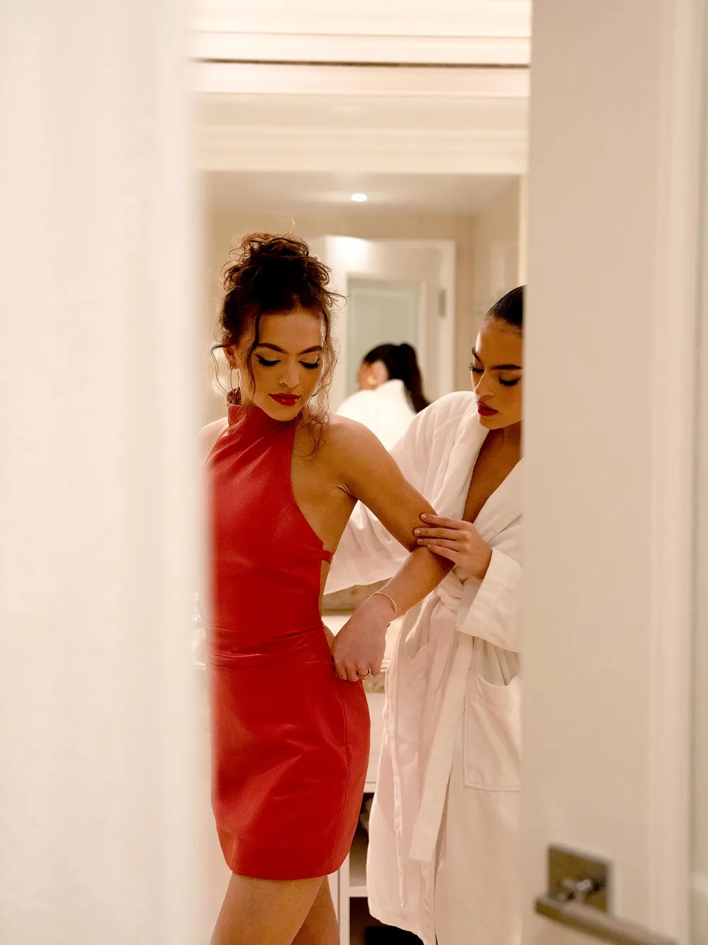 Brooks Nader and Sisters Grace Ann, Sarah Jane Get &lsquo;Playful&rsquo; in Red Hot Galentine&rsquo;s Day Outfits