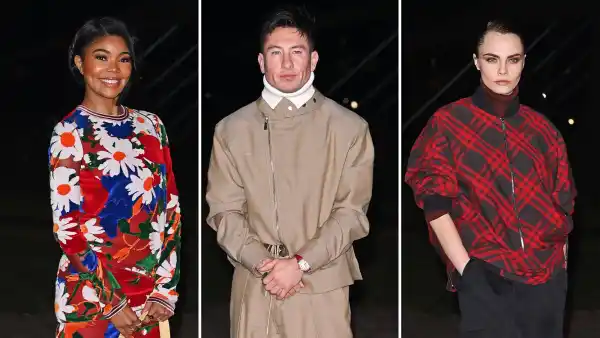 Celebs at Burberry Show 678 Gabrielle Union, Barry Keoughan and Cara Delevingne