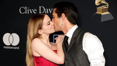 Dove Cameron Confirms Damiano David Romance With a Steamy Kiss During Pre-Grammys Gala Red Carpet