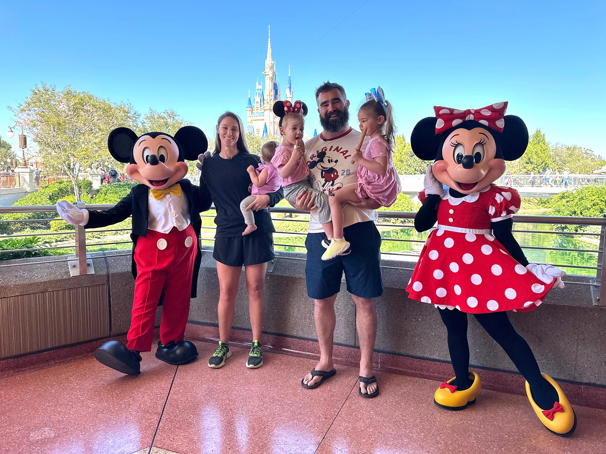 Eagles' Jason Kelce and Wife Kylie Kelce Have the Happiest Day at Disney World With 3 Daughters