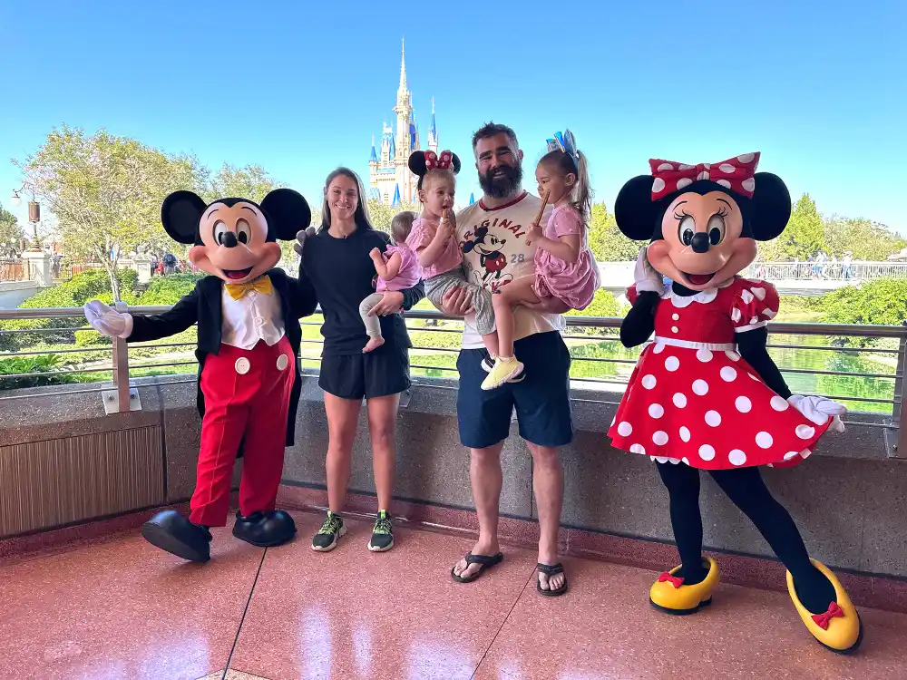 Eagles' Jason Kelce and Wife Kylie Kelce Have the Happiest Day at Disney World With 3 Daughters