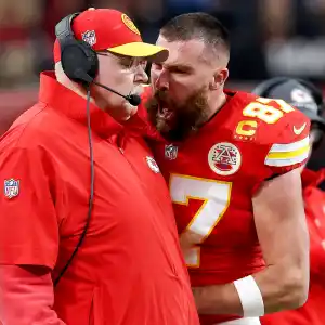 Feature Travis Kelce and Chiefs Coach Andy Reid Address Super Bowl Sideline Clash