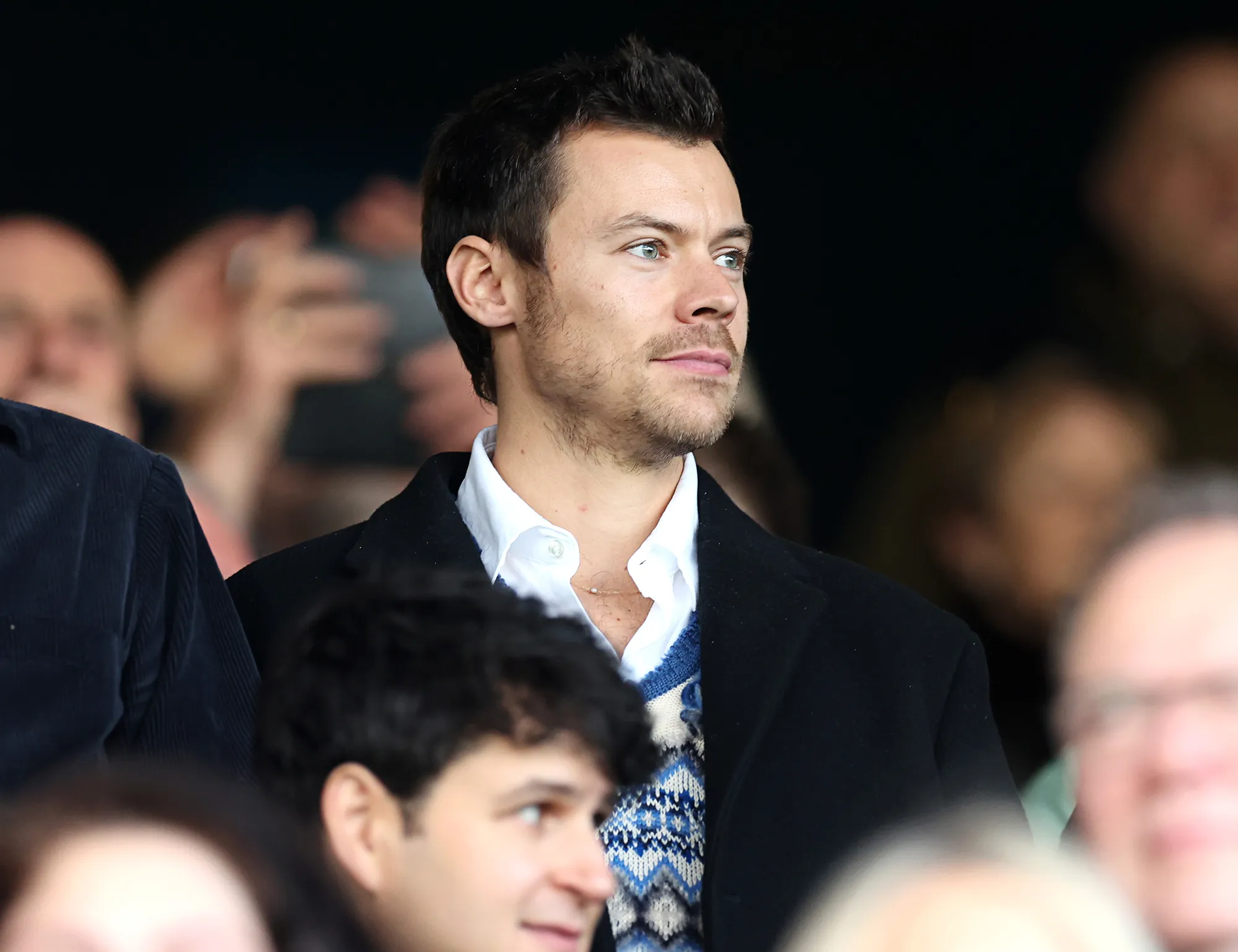 Harry Styles Shows Off Longer Hair at British Soccer Game After Growing Out His Shaved Locks