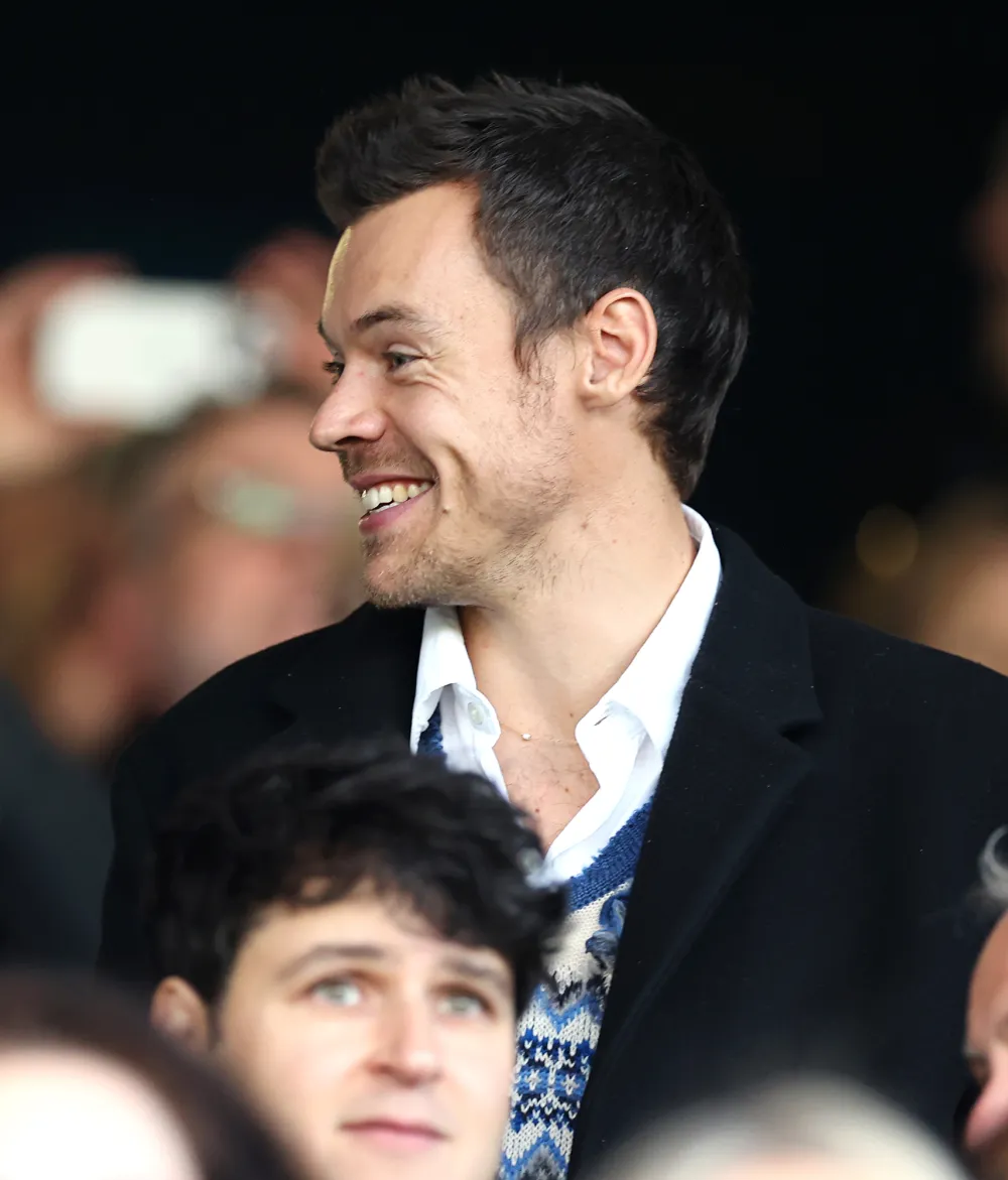 Harry Styles Shows Off Longer Hair at British Soccer Game After Growing Out His Shaved Locks