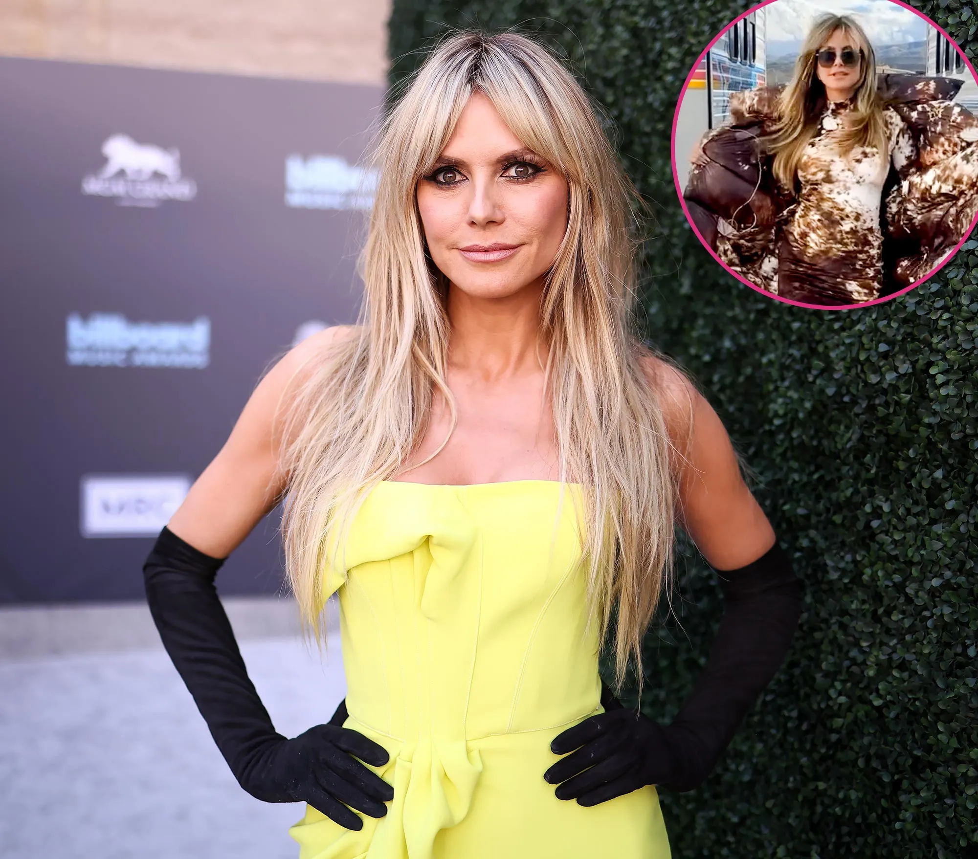 Heidi Klum Effortlessly Pulls off Animal Print Dress and Matching Coat While Dancing in a Parking Lot