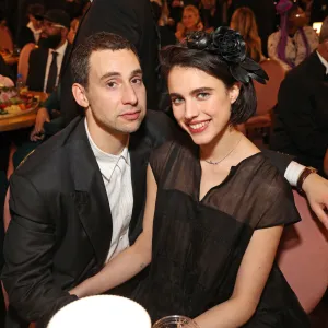 Jack Antonoff and Margaret Qualley Cuddle Up Inside the 2024 Grammys