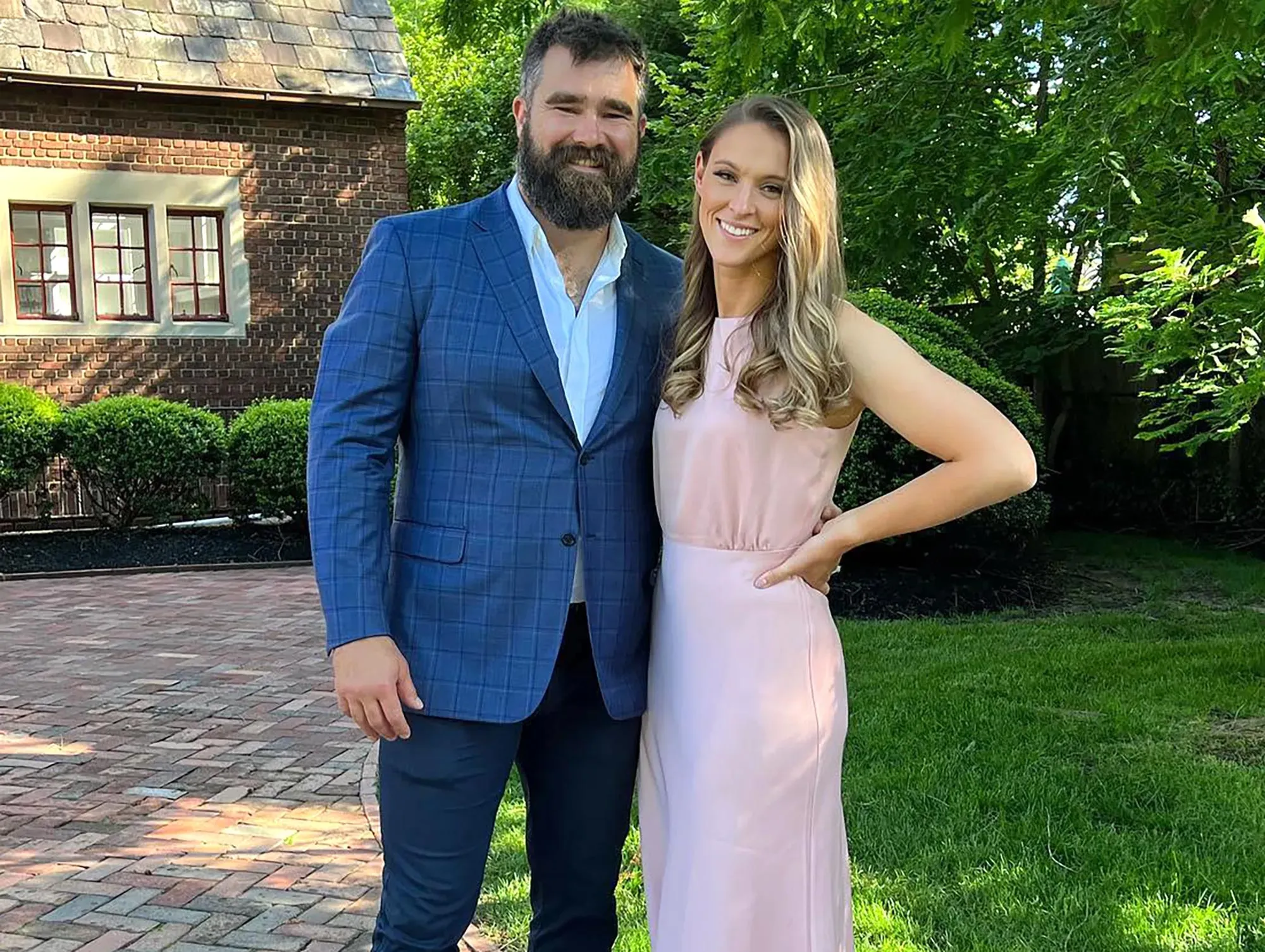 Jason Kelce and Kylie Kelce Hang Out at Bar While Visiting the Jersey Shore Over the Weekend