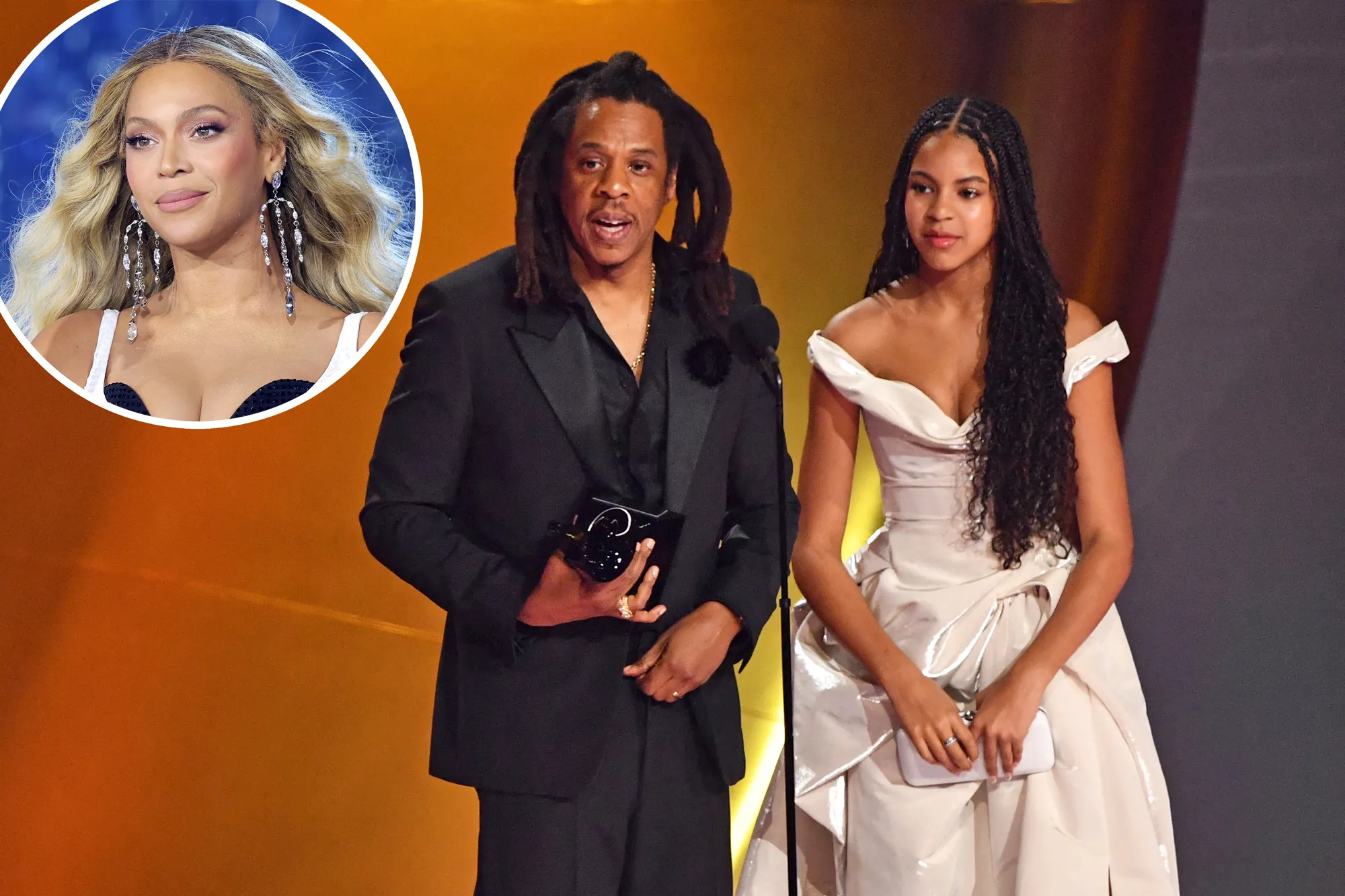 Jay-Z Shades Grammys for Beyonce Snubs With Blue Ivy by His Side