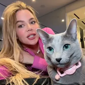 Khloe Kardashian Accused of Editing Cat Grey Kitty Face