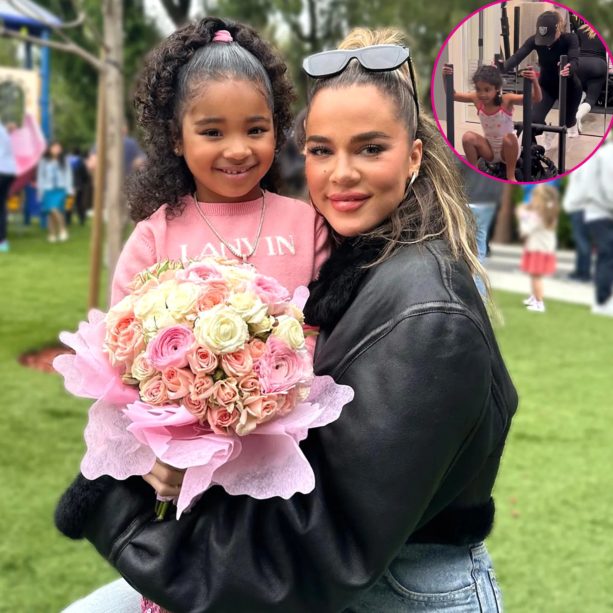 Khloe Kardashian Includes Daughter True in Her Workout While She’s on School Break