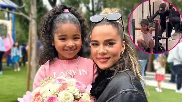 Khloe Kardashian Includes Daughter True in Her Workout While She’s on School Break