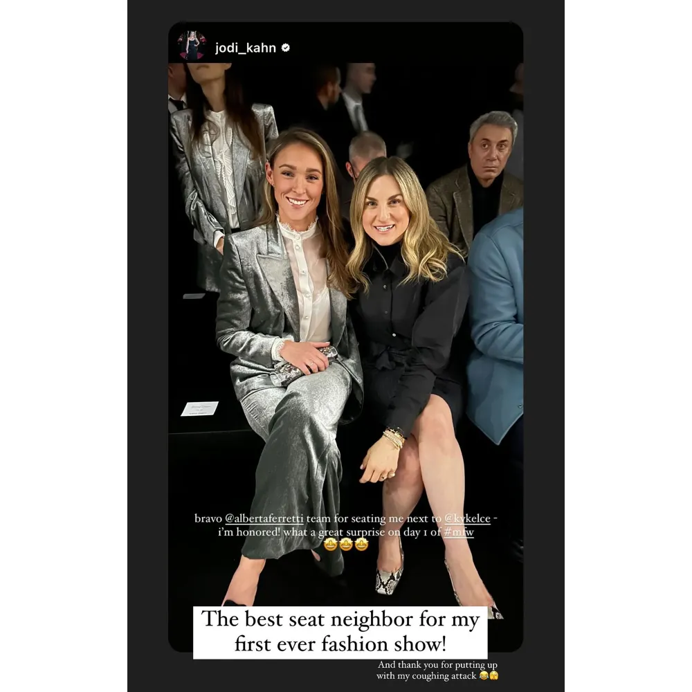 Kylie Kelce Attends Her First Fashion Show, Jokes She Had a &lsquo;Coughing Attack&rsquo;